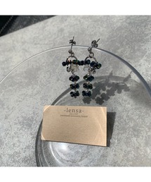 【-lensa-】キラキラ3色のフラワーピアス(MA)