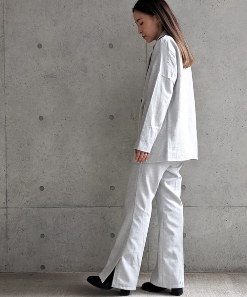 Per sist ence(パーシエンス)の「Per sist ence/パーシエンス へリンボンツイード フレアパンツ(その他パンツ・レディース・ベージュ/ブラウン/グレー・FREE)」の9枚目の写真