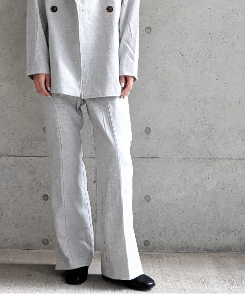 Per sist ence(パーシエンス)の「Per sist ence/パーシエンス へリンボンツイード フレアパンツ(その他パンツ・レディース・ベージュ/ブラウン/グレー・FREE)」の4枚目の写真