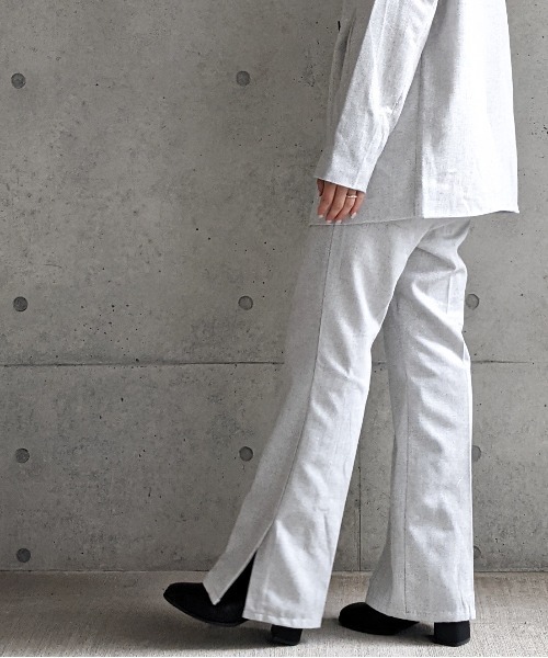 Per sist ence(パーシエンス)の「Per sist ence/パーシエンス へリンボンツイード フレアパンツ(その他パンツ・レディース・ベージュ/ブラウン/グレー・FREE)」の8枚目の写真