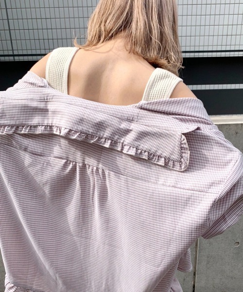 nemne store（ネンネストア）の「がんばりすぎない2wayワッフルインナータンク（タンクトップ・レディース・ベージュ/オフホワイト/サックスブルー/オレンジ/ミント/その他1/その他2・フリー）」の12枚目の写真