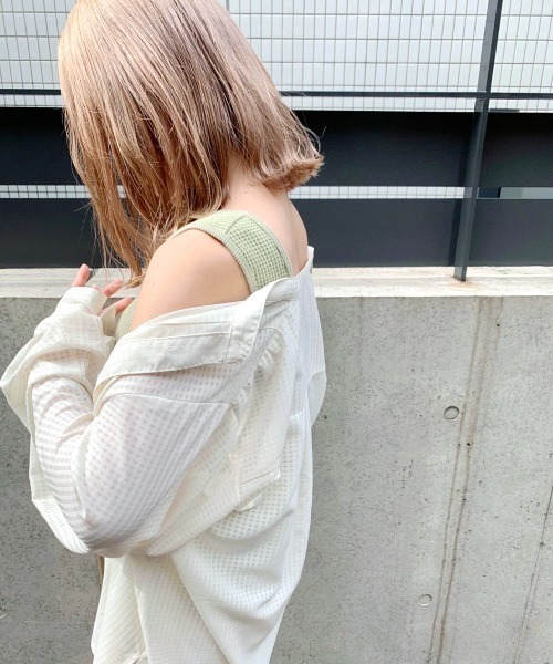 nemne store（ネンネストア）の「がんばりすぎない2wayワッフルインナータンク（タンクトップ・レディース・ベージュ/オフホワイト/サックスブルー/オレンジ/ミント/その他1/その他2・フリー）」の17枚目の写真