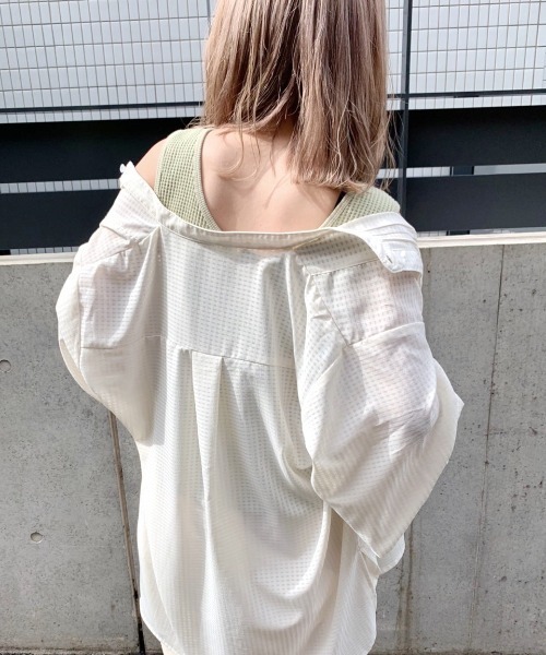 nemne store（ネンネストア）の「がんばりすぎない2wayワッフルインナータンク（タンクトップ・レディース・ベージュ/オフホワイト/サックスブルー/オレンジ/ミント/その他1/その他2・フリー）」の18枚目の写真