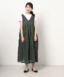 Samansa Mos2 | インド花プリントノースリワンピ(ワンピース)