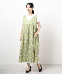 Samansa Mos2 | インド花プリントノースリワンピ(ワンピース)