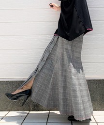 Q | グレンチェックマーメイドスカート(スカート)