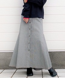 グレンチェックマーメイドスカート