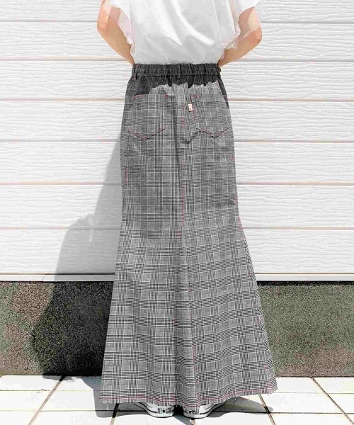 Q（キュー）の「グレンチェックマーメイドスカート（スカート・レディース・ブラック系その他/ブラック系その他2・MEDIUM）」の5枚目の写真