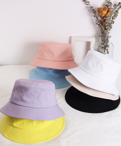 Anuenue（アヌエヌエ）の「スマイルワンポイント バケットハット（ハット・レディース・ホワイト/ブラック/ベージュ/ブルー/ネイビー/パープル/イエロー/ピンク/ワインレッド・S/M）」の20枚目の写真