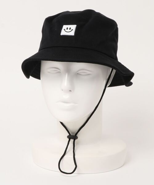 Anuenue（アヌエヌエ）の「スマイルワンポイント バケットハット（ハット・レディース・ホワイト/ブラック/ベージュ/ブルー/ネイビー/パープル/イエロー/ピンク/ワインレッド・S/M）」の21枚目の写真