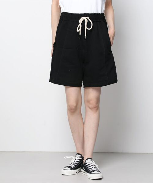 atmos pink（アトモスピンク）の「atmos pink ライニン グスウェット ハーフパンツ（その他パンツ・レディース・ブラック/グレー・FREE）」の5枚目の写真