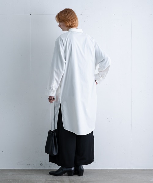 ln fortis(ロンフォルティス)の「ln fortis - 3タックドレープロングスカンツ(スカート・メンズ・ブラック/チャコールグレー・SMALL/MEDIUM)」の4枚目の写真