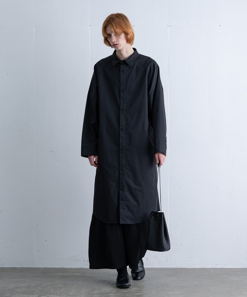 ln fortis(ロンフォルティス)の「ln fortis - 3タックドレープロングスカンツ(スカート・メンズ・ブラック/チャコールグレー・SMALL/MEDIUM)」の7枚目の写真