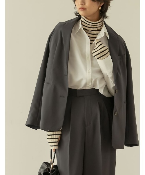 [低身長サイズ有]リサイクルツイルシングルテーラードジャケット（テーラードジャケット）｜Re:EDIT（リエディ）