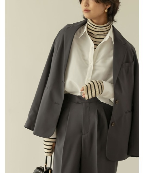 [低身長サイズ有]リサイクルツイルシングルテーラードジャケット（テーラードジャケット）｜Re:EDIT（リエディ）