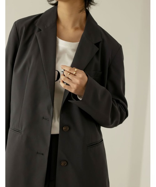 [低身長サイズ有]リサイクルツイルシングルテーラードジャケット（テーラードジャケット）｜Re:EDIT（リエディ）