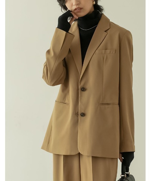 [低身長サイズ有]リサイクルツイルシングルテーラードジャケット（テーラードジャケット）｜Re:EDIT（リエディ）