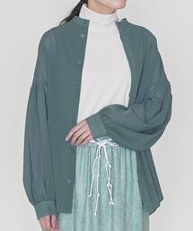 ASTRAET | ＜ASTRAET（アストラット）＞PE/W スタンドカラー パフスリーブブラウス†(シャツ/ブラウス)