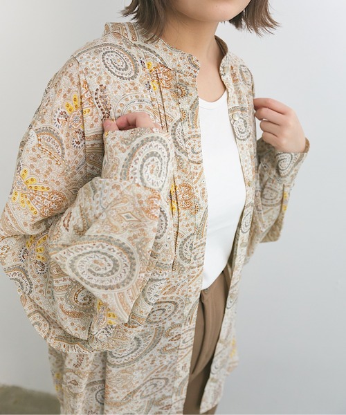 nemne store(ネンネストア)の「ひなたに寝転ぶアソートシアーシャツ(シャツ/ブラウス・レディース・ベージュ/ブルー/アイボリー/その他1・F)」の6枚目の写真