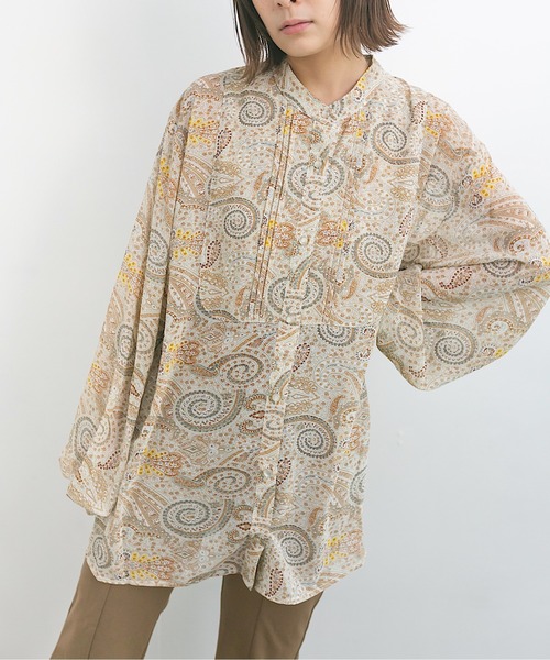 nemne store(ネンネストア)の「ひなたに寝転ぶアソートシアーシャツ(シャツ/ブラウス・レディース・ベージュ/ブルー/アイボリー/その他1・F)」の14枚目の写真