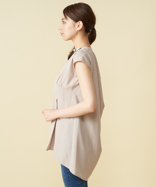 ROYAL PARTY（ロイヤルパーティー）の「バックドレープチョーカートップス（シャツ/ブラウス・レディース・カーキ/ブラック/ベージュ・FREE）」の8枚目の写真