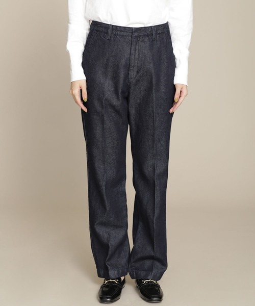 NANO universe(ナノユニバース)の「CIRCLE DENIM ストレートセンタープレスデニム(デニムパンツ・レディース・ネイビー/グレー/ブルー・38/36)」の15枚目の写真