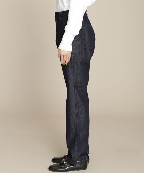 NANO universe(ナノユニバース)の「CIRCLE DENIM ストレートセンタープレスデニム(デニムパンツ・レディース・ネイビー/グレー/ブルー・38/36)」の10枚目の写真