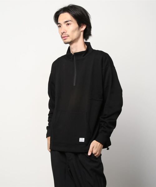 MAGIC NUMBER（マジック ナンバー）の「【MAGIC NUMBER】HALF ZIP STAND COLLOR SWEAT（スウェット・メンズ・ブラック/ヘザーグレー/サーモンピンク・MEDIUM/LARGE/X-LARGE）」の21枚目の写真