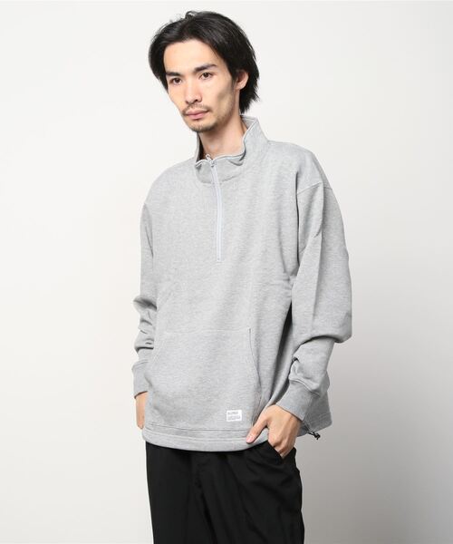 MAGIC NUMBER（マジック ナンバー）の「【MAGIC NUMBER】HALF ZIP STAND COLLOR SWEAT（スウェット・メンズ・ブラック/ヘザーグレー/サーモンピンク・MEDIUM/LARGE/X-LARGE）」の22枚目の写真