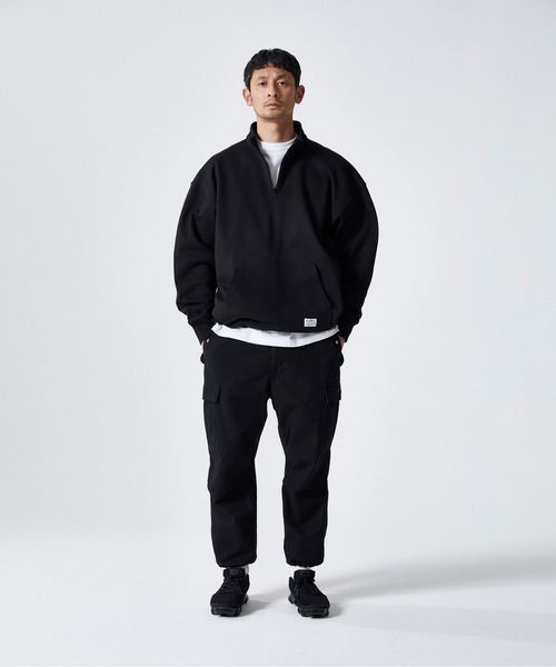MAGIC NUMBER（マジック ナンバー）の「【MAGIC NUMBER】HALF ZIP STAND COLLOR SWEAT（スウェット・メンズ・ブラック/ヘザーグレー/サーモンピンク・MEDIUM/LARGE/X-LARGE）」の20枚目の写真
