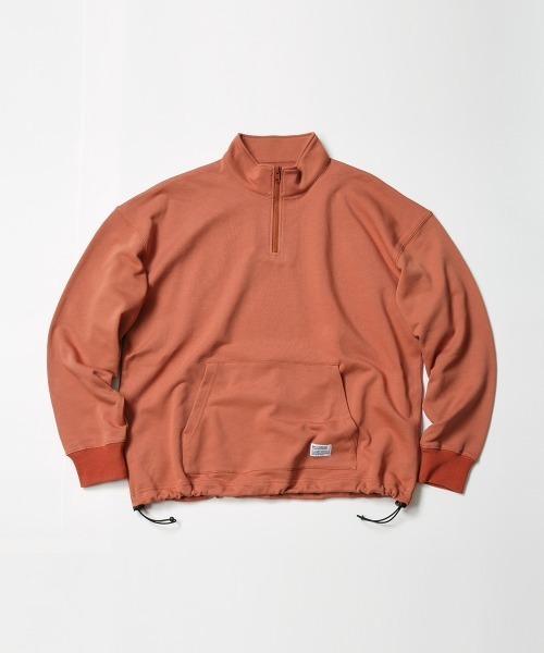 MAGIC NUMBER（マジック ナンバー）の「【MAGIC NUMBER】HALF ZIP STAND COLLOR SWEAT（スウェット・メンズ・ブラック/ヘザーグレー/サーモンピンク・MEDIUM/LARGE/X-LARGE）」の10枚目の写真