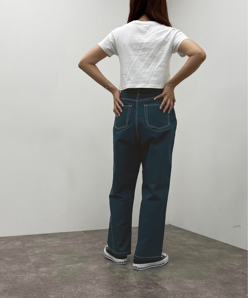 apres jour mignon(アプレジュールミニョン)の「ステッチ配色パンツ【ZOZOTOWN限定アイテム】(その他パンツ・レディース・ブラック/チャコールグレー/ダークグリーン・SMALL/MEDIUM/X-LARGE)」の14枚目の写真