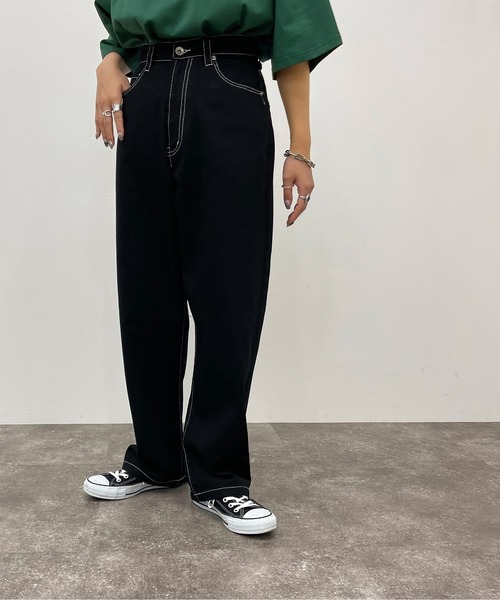 apres jour mignon(アプレジュールミニョン)の「ステッチ配色パンツ【ZOZOTOWN限定アイテム】(その他パンツ・レディース・ブラック/チャコールグレー/ダークグリーン・SMALL/MEDIUM/X-LARGE)」の19枚目の写真