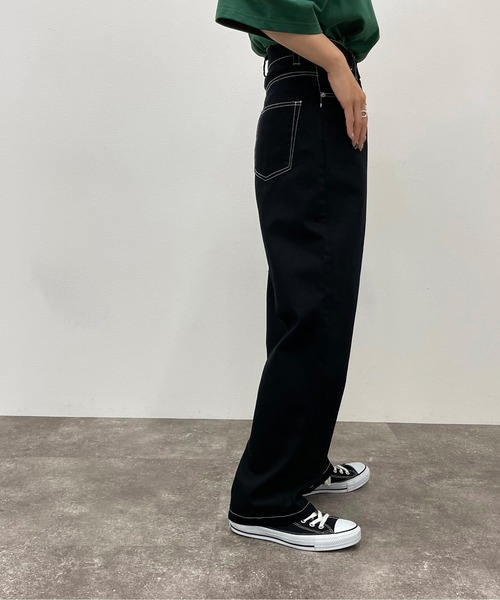 apres jour mignon(アプレジュールミニョン)の「ステッチ配色パンツ【ZOZOTOWN限定アイテム】(その他パンツ・レディース・ブラック/チャコールグレー/ダークグリーン・SMALL/MEDIUM/X-LARGE)」の21枚目の写真