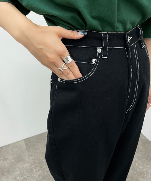 apres jour mignon(アプレジュールミニョン)の「ステッチ配色パンツ【ZOZOTOWN限定アイテム】(その他パンツ・レディース・ブラック/チャコールグレー/ダークグリーン・SMALL/MEDIUM/X-LARGE)」の16枚目の写真