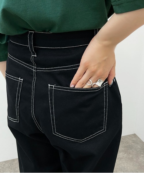 apres jour mignon(アプレジュールミニョン)の「ステッチ配色パンツ【ZOZOTOWN限定アイテム】(その他パンツ・レディース・ブラック/チャコールグレー/ダークグリーン・SMALL/MEDIUM/X-LARGE)」の18枚目の写真