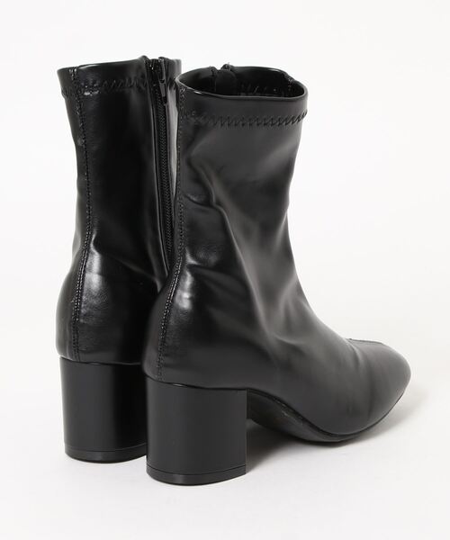 NOFALL（ノーフォール）の「スクエアトゥストレッチミドルブーツ（ブーツ・レディース・ブラック/アイボリー/グレイッシュベージュ/ダークブラウン・L/S/3L/LL/M/SS）」の5枚目の写真