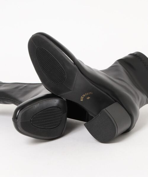 NOFALL（ノーフォール）の「スクエアトゥストレッチミドルブーツ（ブーツ・レディース・ブラック/アイボリー/グレイッシュベージュ/ダークブラウン・L/S/3L/LL/M/SS）」の6枚目の写真