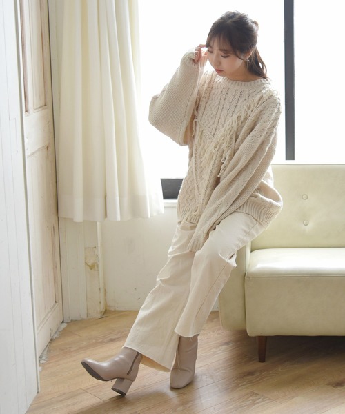 NOFALL（ノーフォール）の「スクエアトゥストレッチミドルブーツ（ブーツ・レディース・ブラック/アイボリー/グレイッシュベージュ/ダークブラウン・L/S/3L/LL/M/SS）」の17枚目の写真