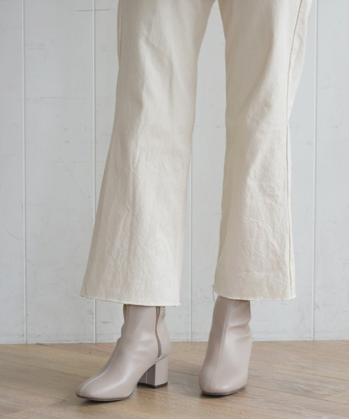 NOFALL（ノーフォール）の「スクエアトゥストレッチミドルブーツ（ブーツ・レディース・ブラック/アイボリー/グレイッシュベージュ/ダークブラウン・L/S/3L/LL/M/SS）」の19枚目の写真