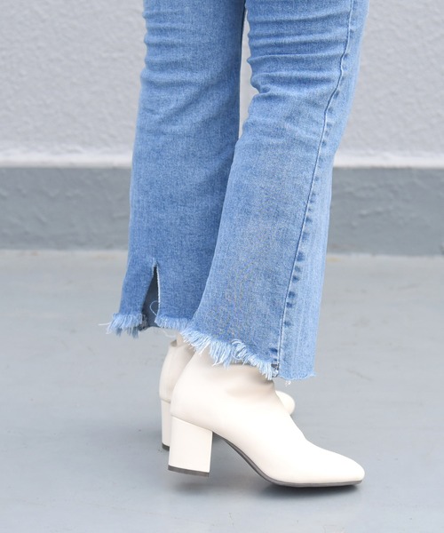 NOFALL（ノーフォール）の「スクエアトゥストレッチミドルブーツ（ブーツ・レディース・ブラック/アイボリー/グレイッシュベージュ/ダークブラウン・L/S/3L/LL/M/SS）」の13枚目の写真