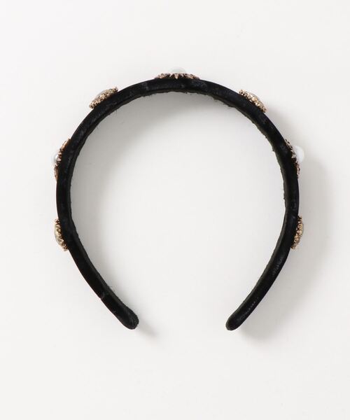 Ank Rouge（アンクルージュ）の「ヴィンテージライクビジューカチューシャ（カチューシャ・レディース・ブラック・FREE）」の5枚目の写真