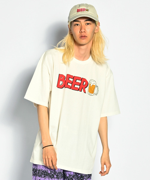 ALDIES（アールディーズ）の「I Love Beer T / アイラブビアーT（Tシャツ/カットソー・メンズ・ホワイト/ブラック/イエロー・FREE）」の2枚目の写真