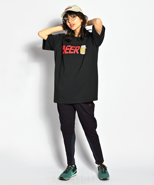 ALDIES（アールディーズ）の「I Love Beer T / アイラブビアーT（Tシャツ/カットソー・メンズ・ホワイト/ブラック/イエロー・FREE）」の9枚目の写真