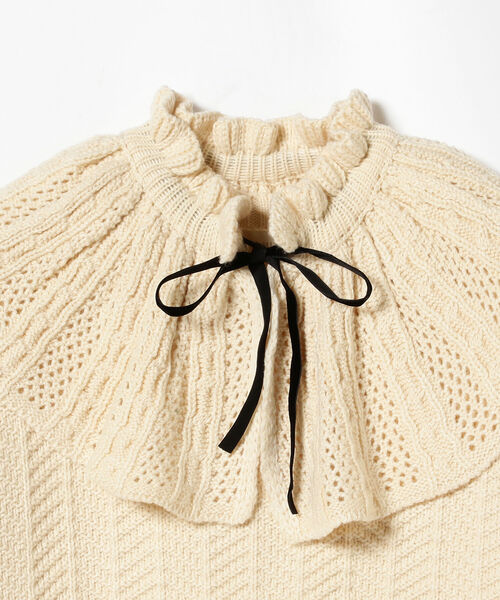 B:MING by BEAMS（ビーミングバイビームス）の「B:MING by BEAMS / 襟付 フリル ニット プルオーバー 21AW（ニット/セーター・レディース・ベージュ/オフホワイト/グリーン系・ONE SIZE）」の19枚目の写真