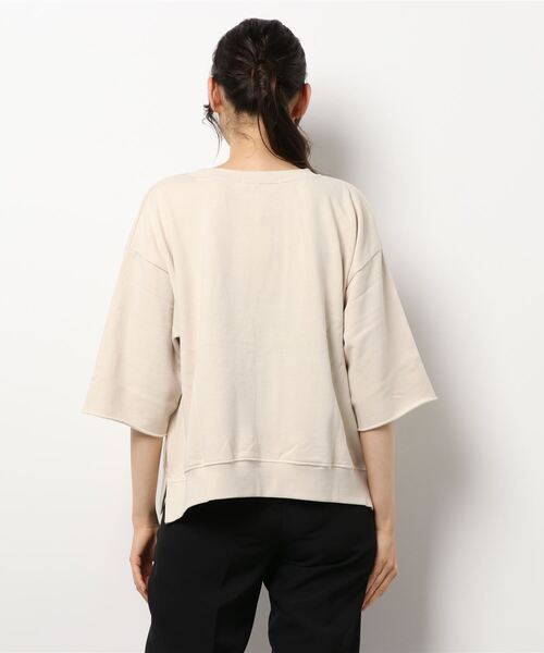 Lugnoncure（ルノンキュール）の「ロゴプリントミニ裏毛プルオーバー（スウェット・レディース・パープル/オフホワイト/チャコール・ﾌﾘ-）」の5枚目の写真