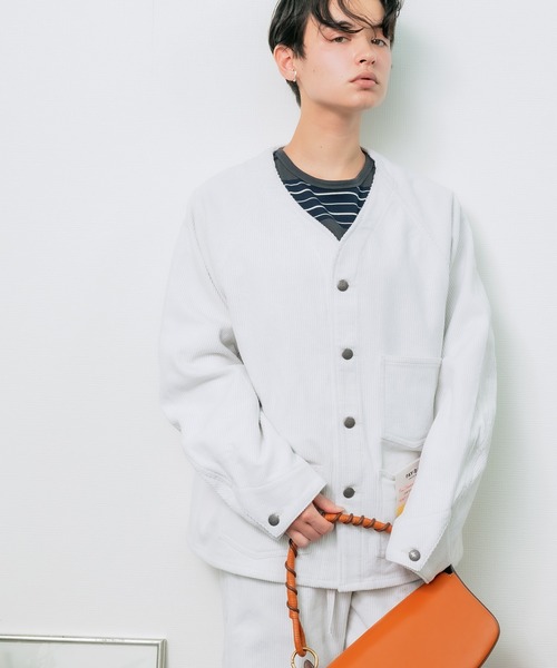PAYDAY(ペイデイ)の「PAY DAY / ペイ デイ Corduroy jacket ノーカラージャケット(ノーカラージャケット・メンズ・ブラック/モカ/ホワイト・36/40/38)」の18枚目の写真