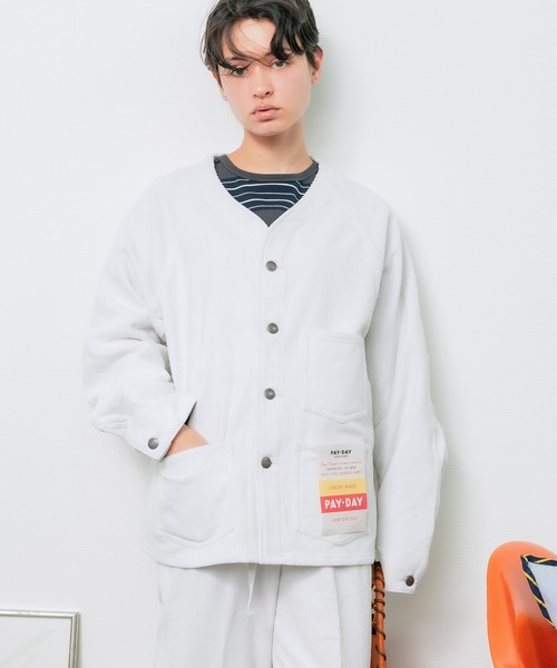 PAYDAY(ペイデイ)の「PAY DAY / ペイ デイ Corduroy jacket ノーカラージャケット(ノーカラージャケット・メンズ・ブラック/モカ/ホワイト・36/40/38)」の19枚目の写真