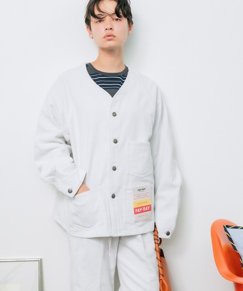 PAYDAY(ペイデイ)の「PAY DAY / ペイ デイ Corduroy jacket ノーカラージャケット(ノーカラージャケット・メンズ・ブラック/モカ/ホワイト・36/40/38)」の21枚目の写真