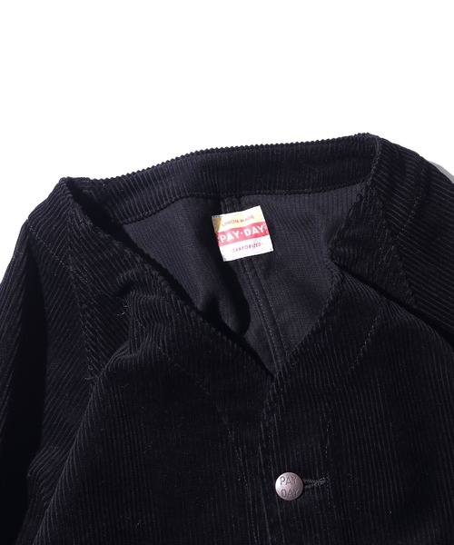 PAYDAY(ペイデイ)の「PAY DAY / ペイ デイ Corduroy jacket ノーカラージャケット(ノーカラージャケット・メンズ・ブラック/モカ/ホワイト・36/40/38)」の6枚目の写真